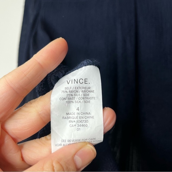 Vince Drapey Silk Blend Collar Shirt - Picture 8 of 9